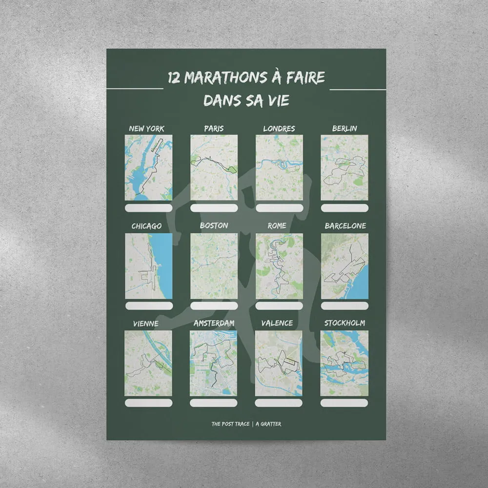 Carte à Gratter 12 Marathons à faire dans sa vie – Image 2