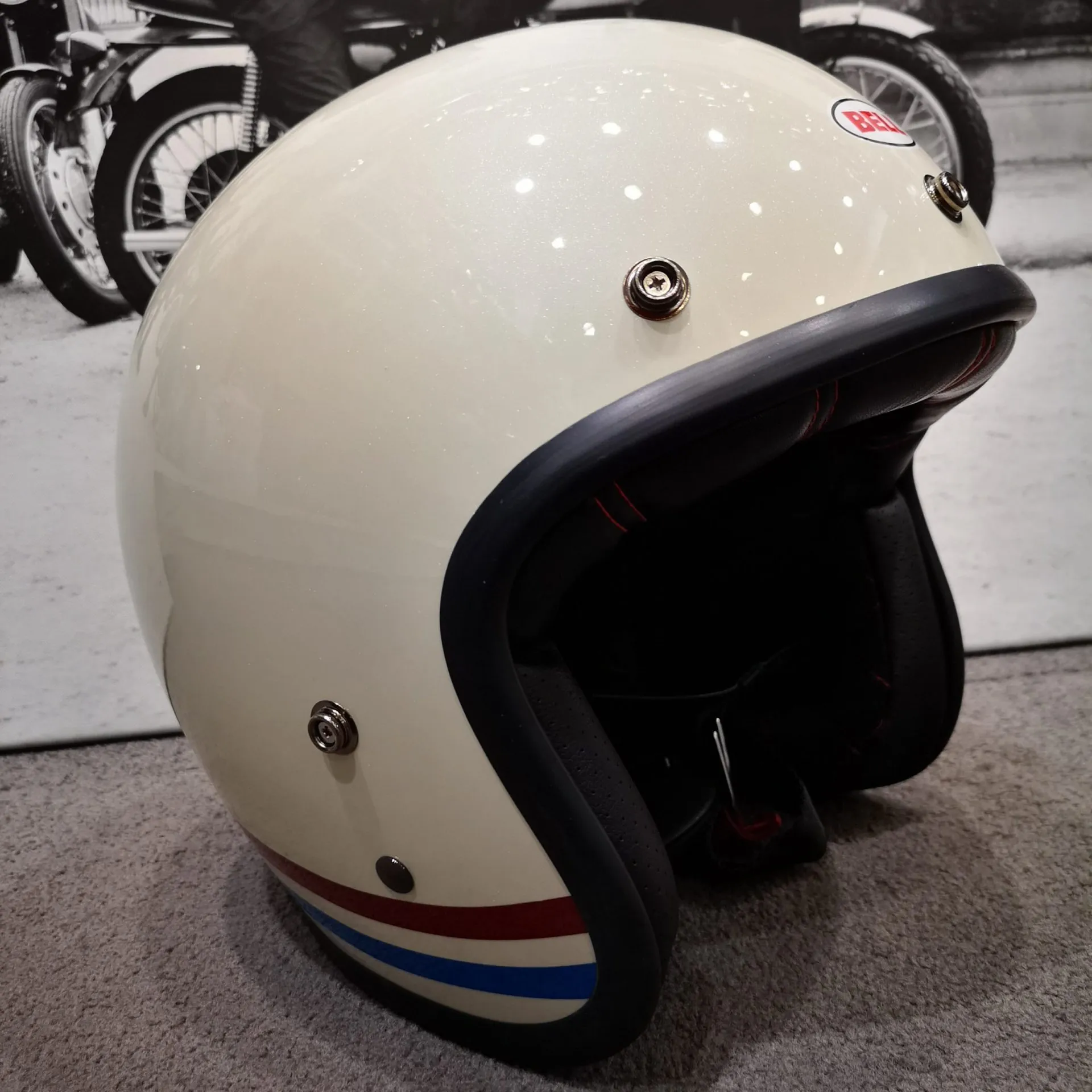 CASQUE BELL – Custom 500 SRIPES Pearl / Vintage Collection – Image 4