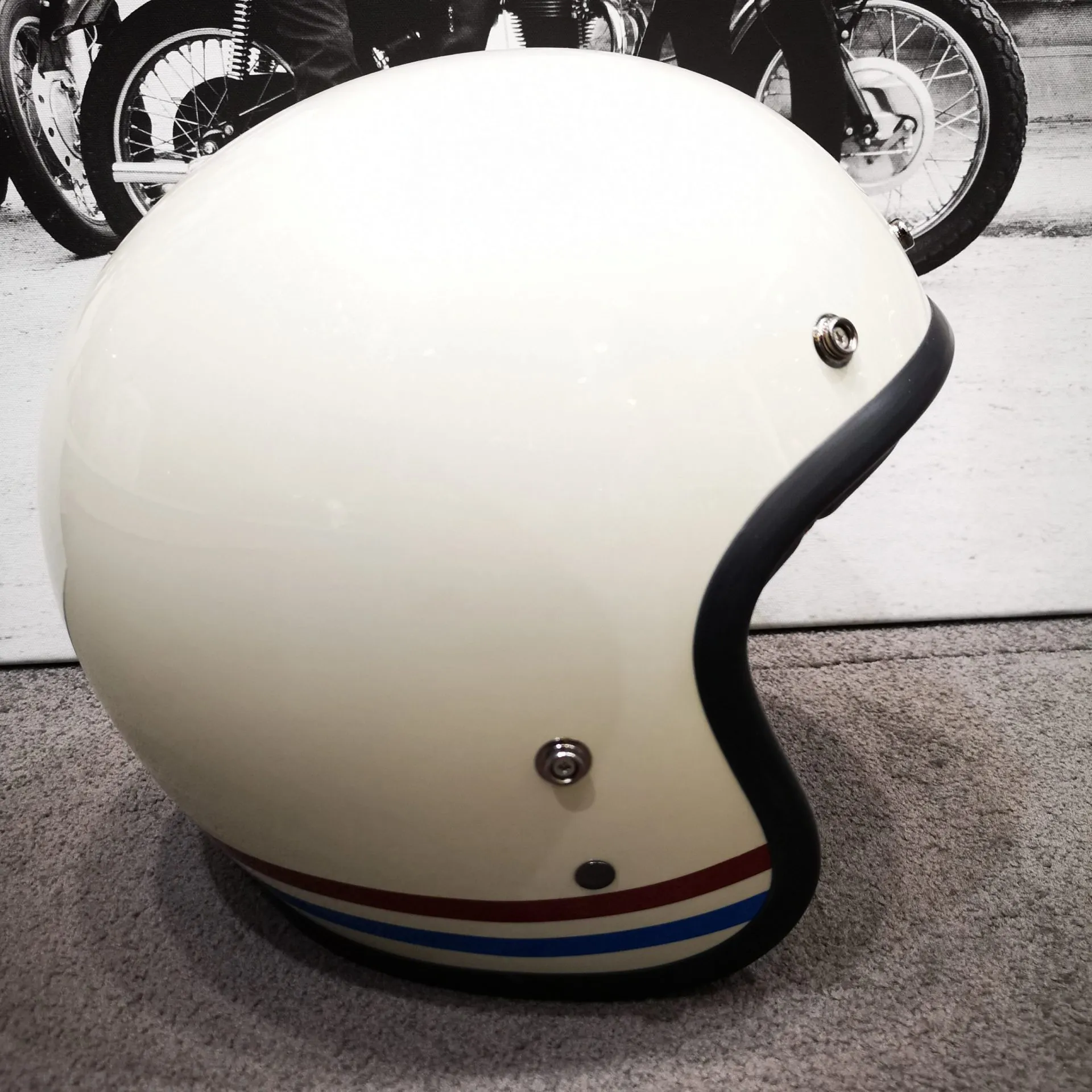 CASQUE BELL – Custom 500 SRIPES Pearl / Vintage Collection – Image 5