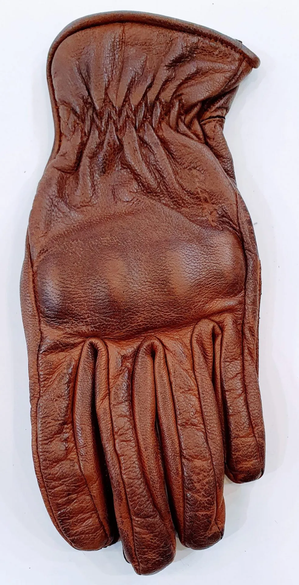 Gants moto Homme – 1/2 saison / Borrego cuir marron vintage – Image 3