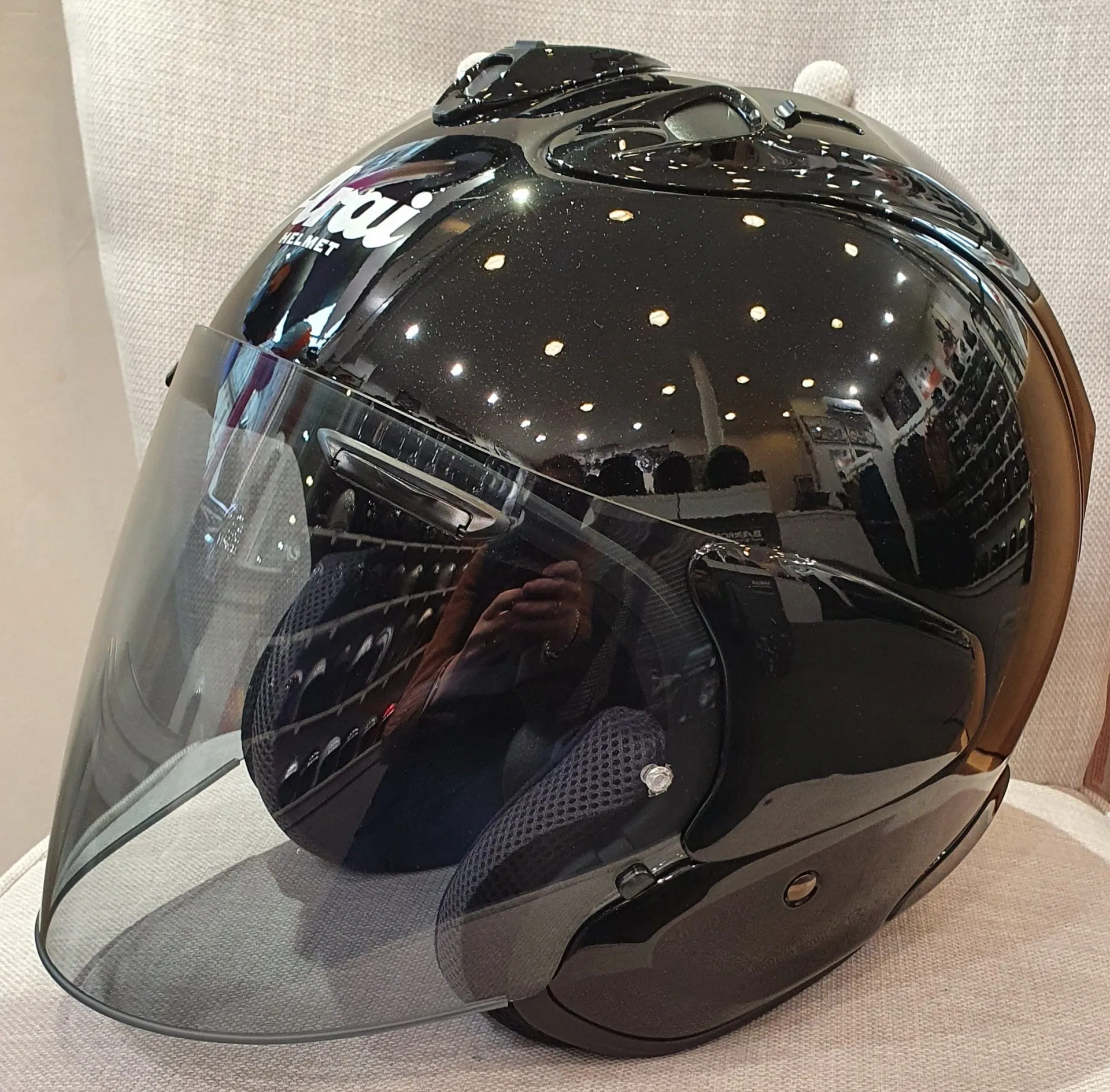 Ecran Arai SZ-R VAS – VAS EVO semi Fumé homologué – Image 3