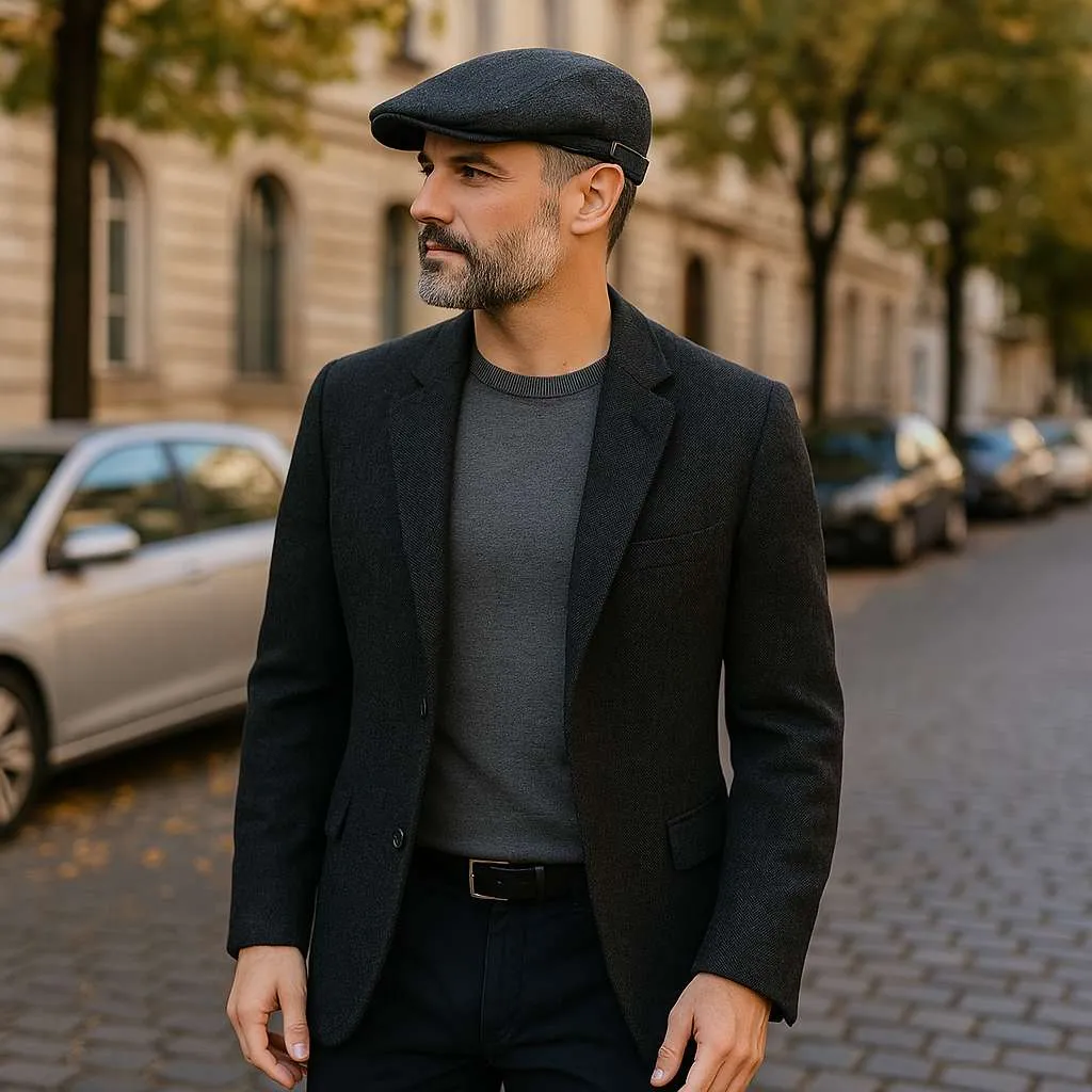 Béret Homme Chevron avec Sangle Ajustable - Hudson – Image 2