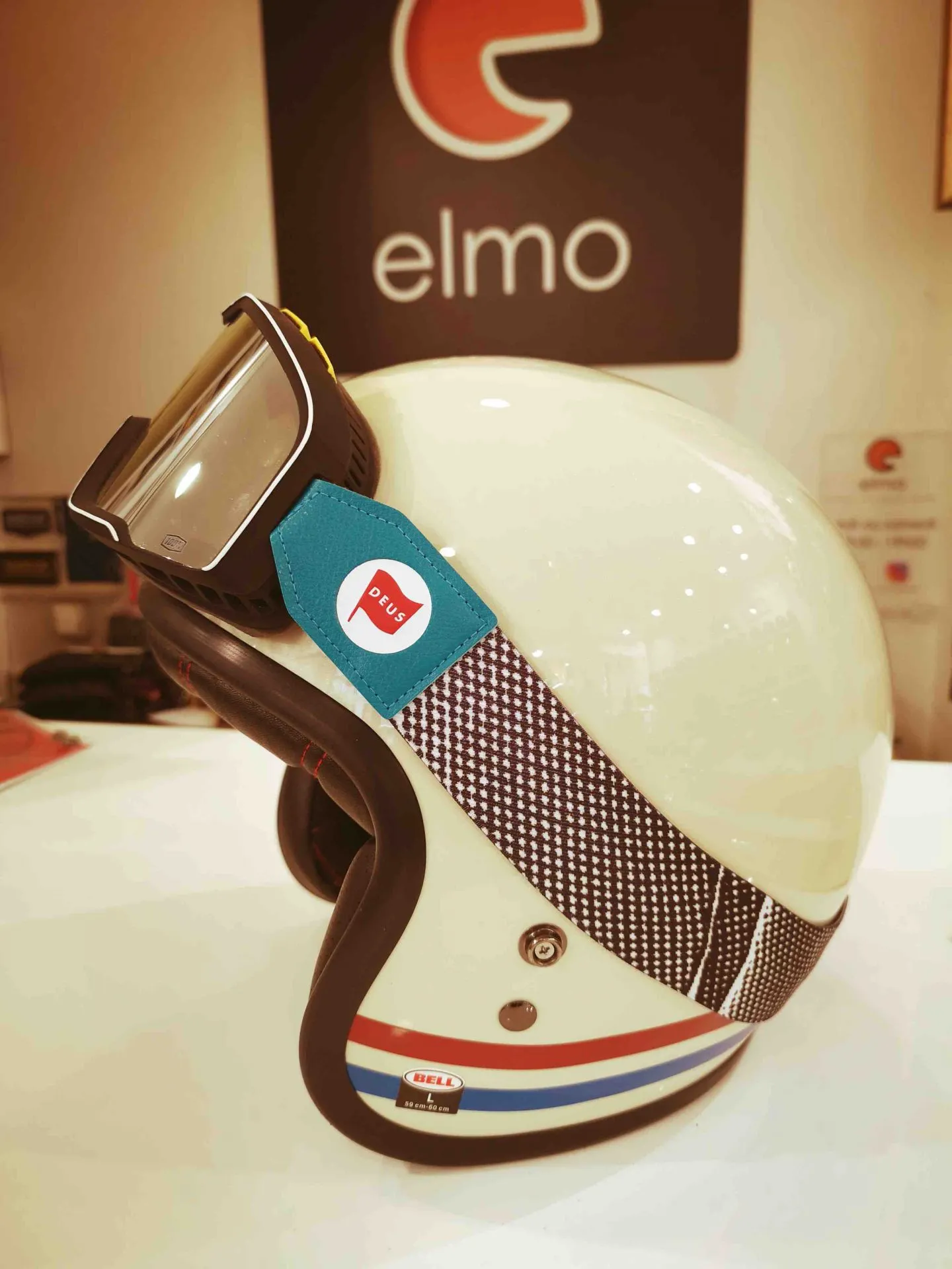 CASQUE BELL – Custom 500 SRIPES Pearl / Vintage Collection – Image 3