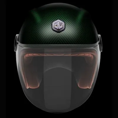 CASQUE JET GUANG Emerald Carbon Matte – Image 3