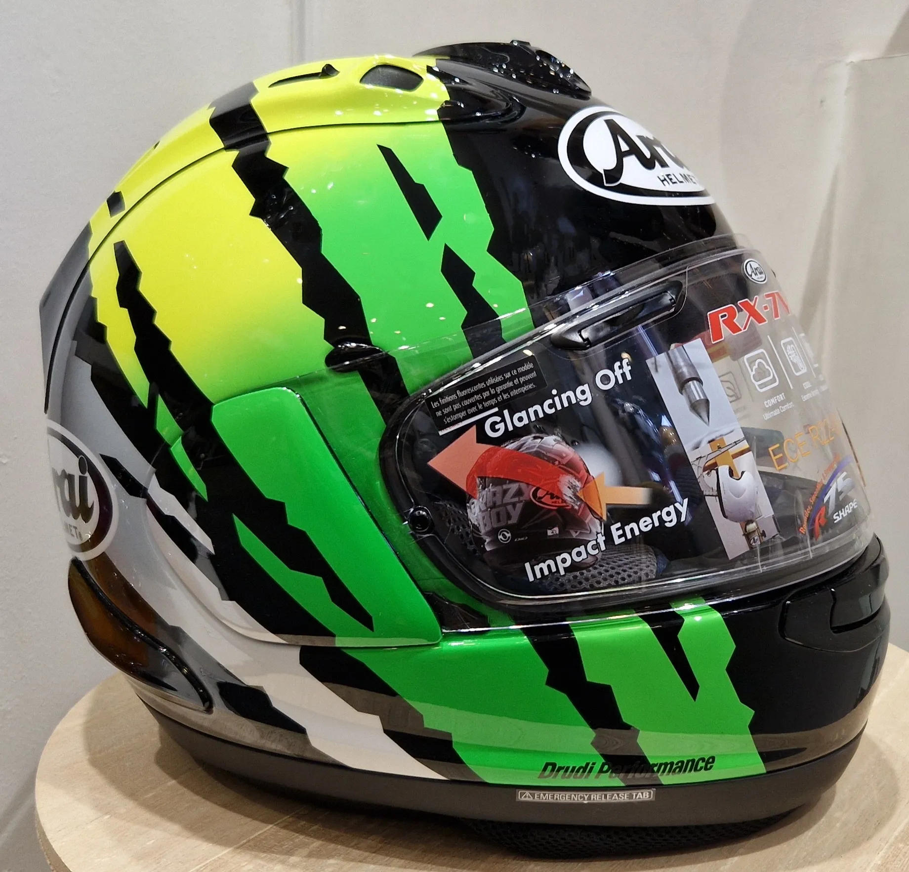 Casque Arai RX-7V EVO – Blade – Jaune – Image 2