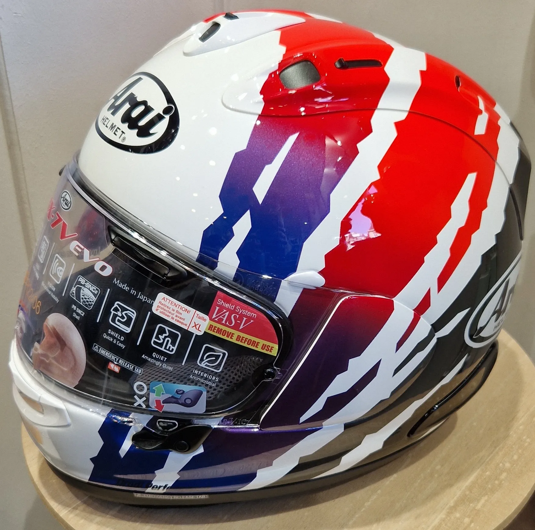 Casque Arai RX-7V EVO – Blade – Rouge – Image 2