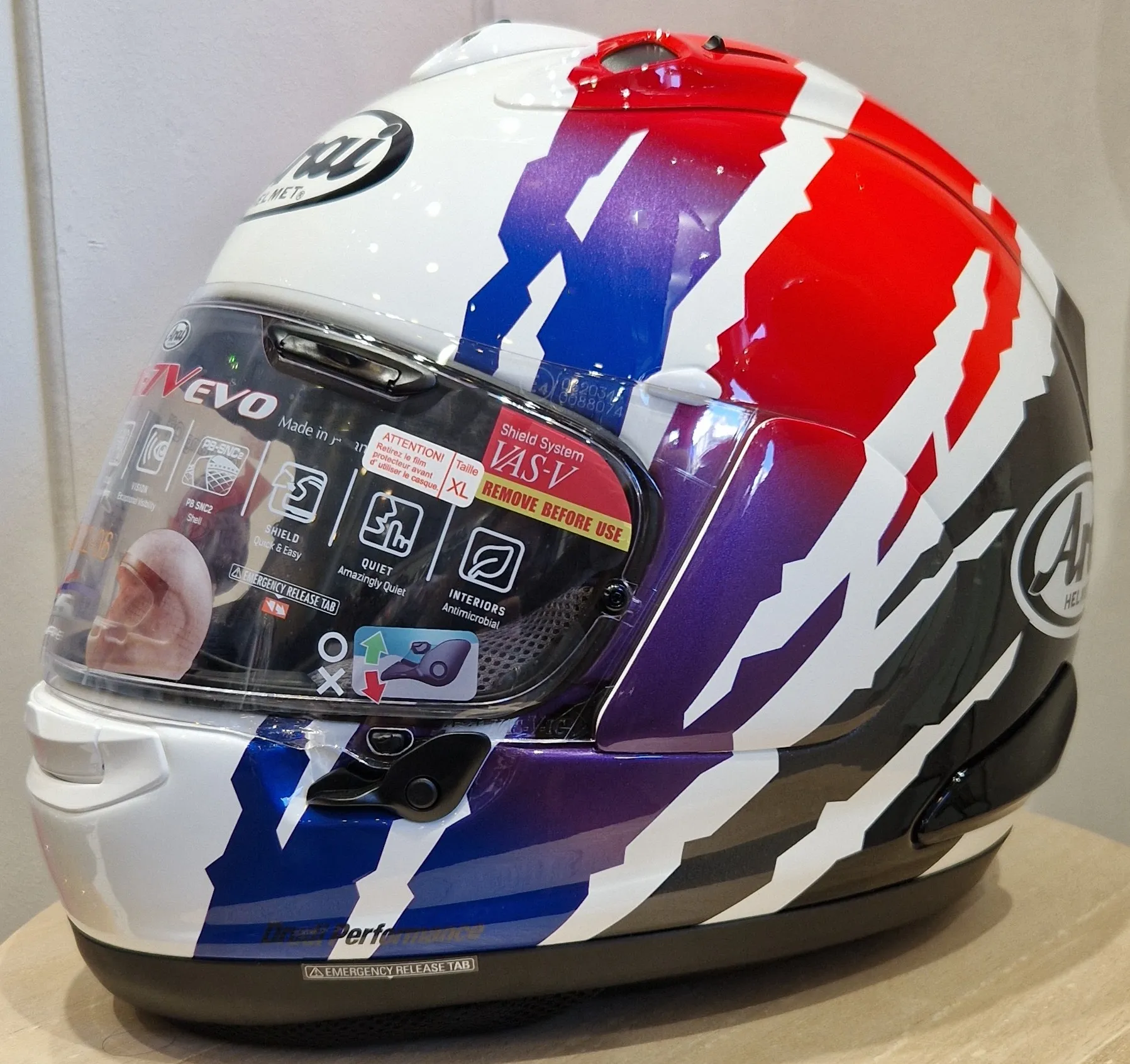 Casque Arai RX-7V EVO – Blade – Rouge – Image 4