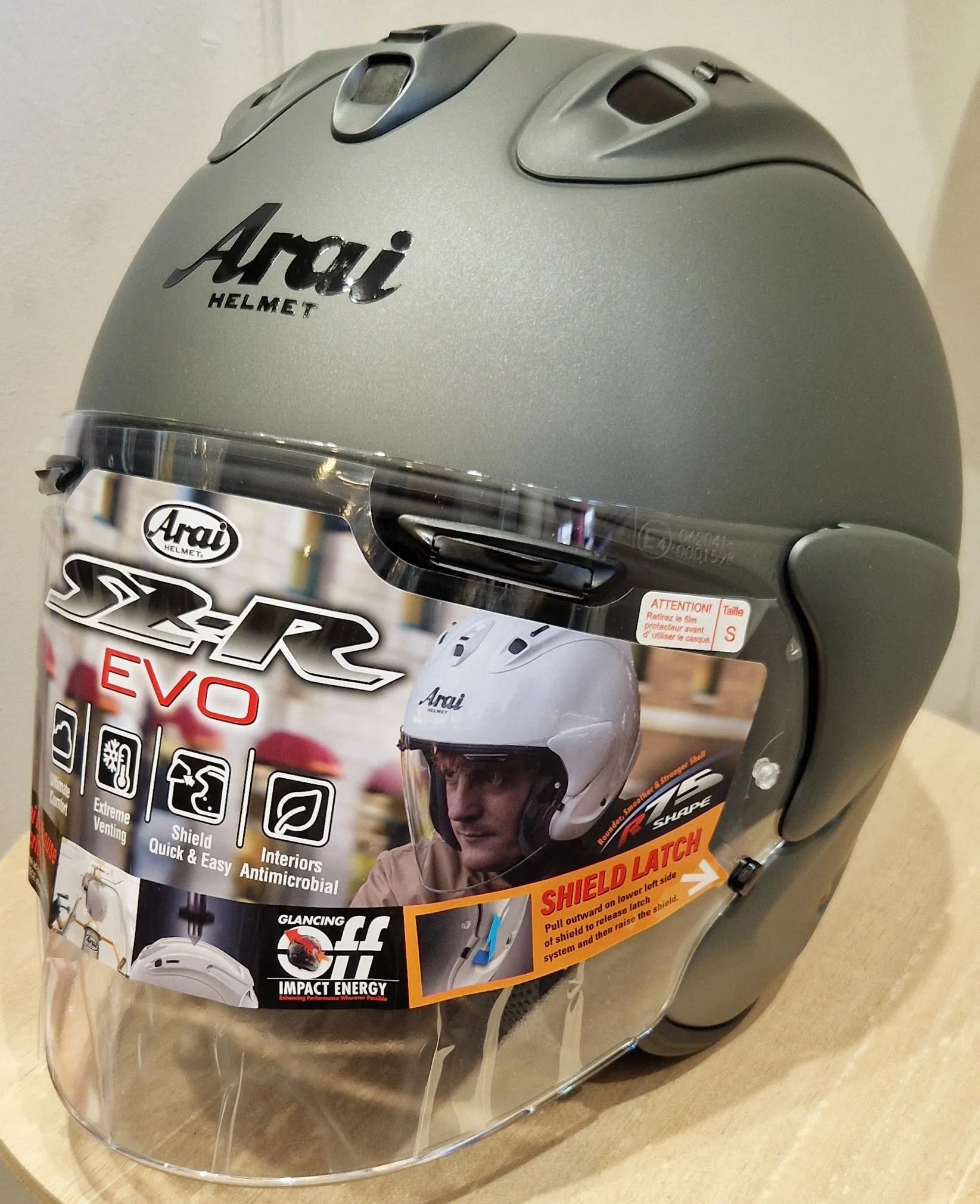 Casque Arai SZ-R VAS EVO Green Mat (Gris-Vert MAT) – Image 2