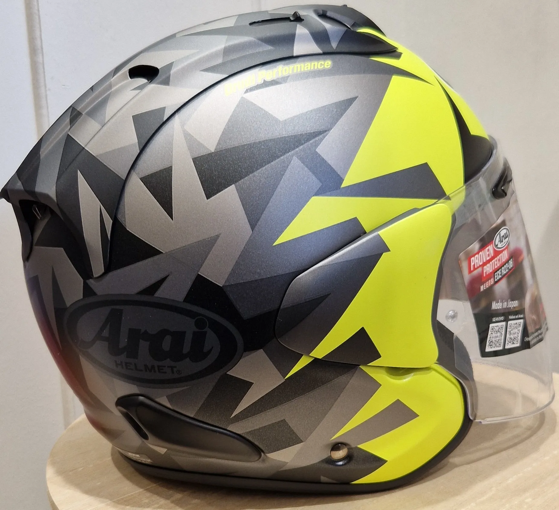 Casque Arai SZ-R VAS EVO – Mimesis Jaune – Image 4