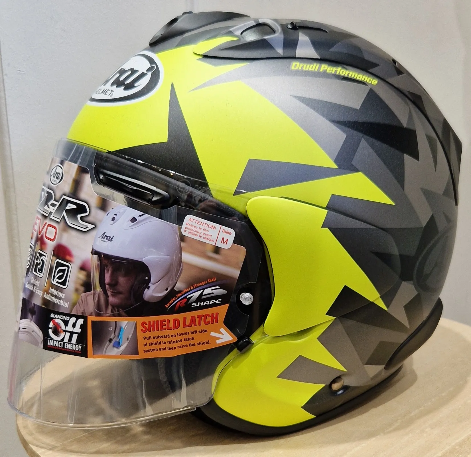 Casque Arai SZ-R VAS EVO – Mimesis Jaune – Image 6