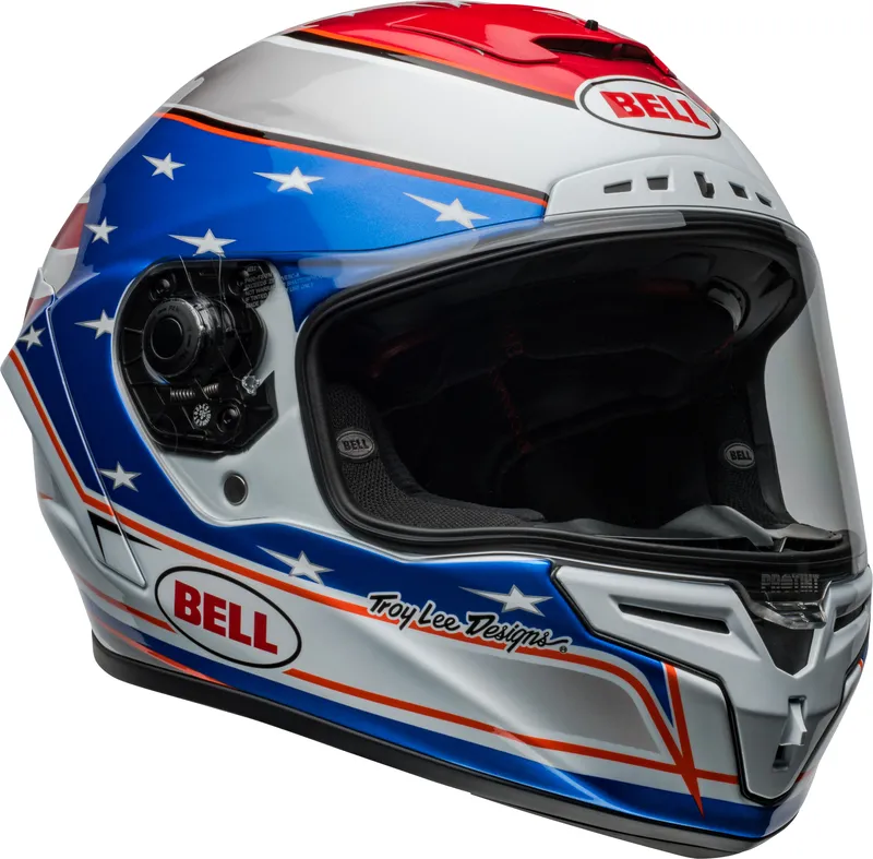 Casque BELL Race Star DLX Flex – BEAUBIER 24 Gloss White/Blue