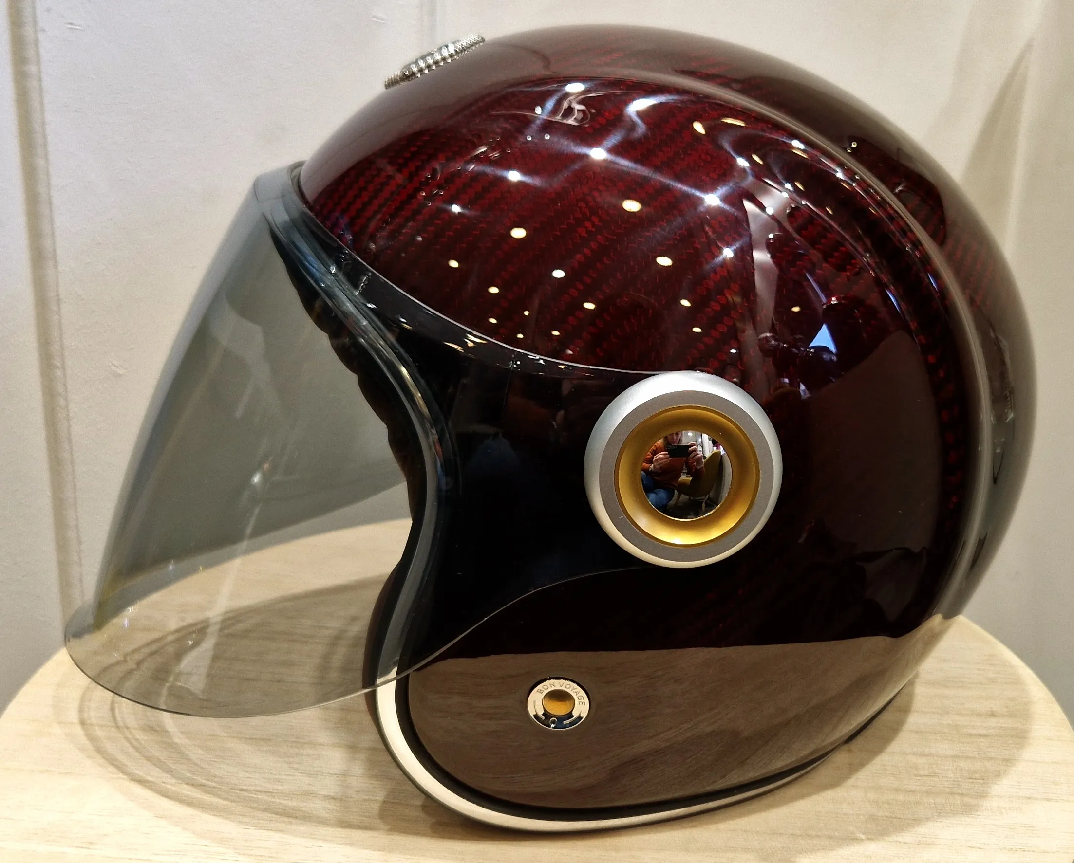 Kit Vis – BOLT – pour Casque jet Guang – Silver Cup Gold Ring Silver Eye – Image 2