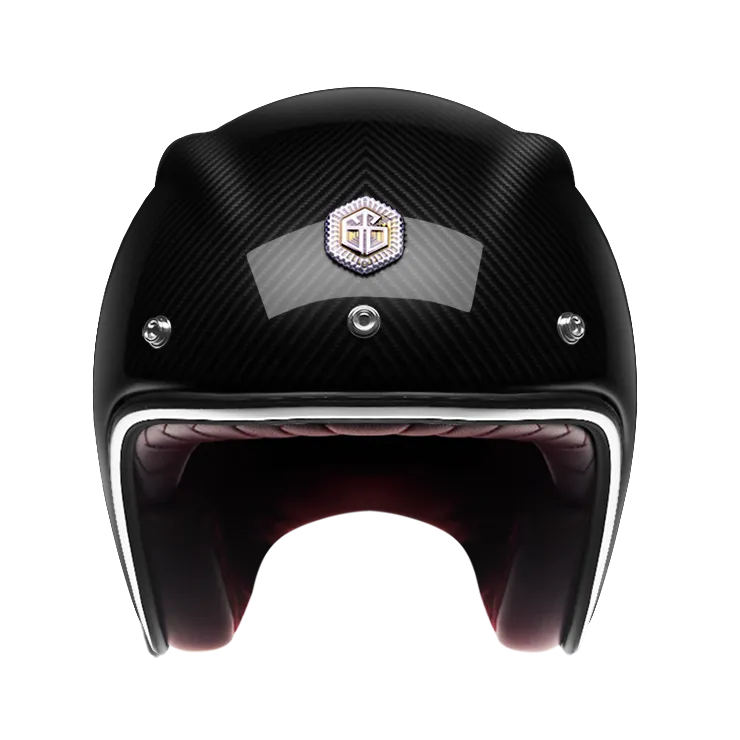 CASQUE GUANG Open Face carbon Charbon Glossy