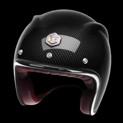 CASQUE GUANG Open Face carbon Charbon Glossy – Image 2