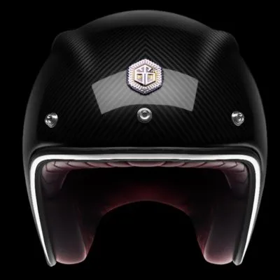 CASQUE GUANG Open Face carbon Charbon Glossy – Image 3
