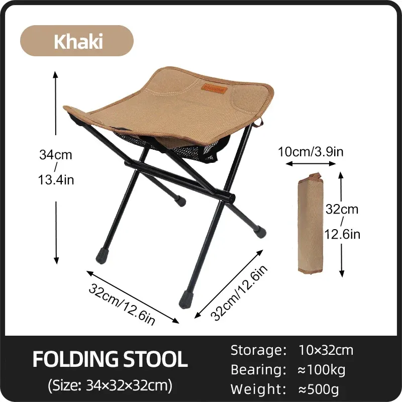 Tabouret pliant de camping PACOONE ultra-léger – Image 9