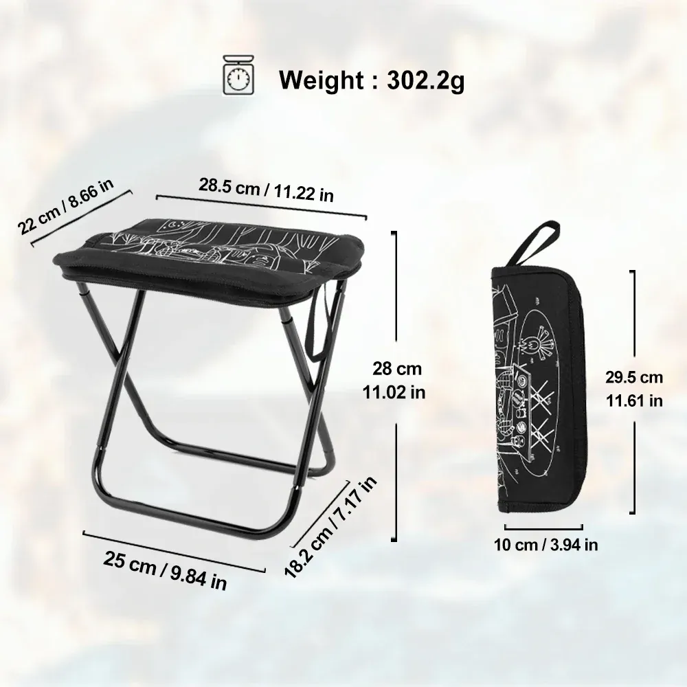 Tabouret pliant de camping WIDESEA ultra-portable – Image 2