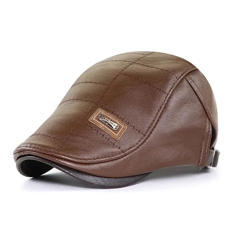 Béret Homme en Cuir - Élegant – Image 9