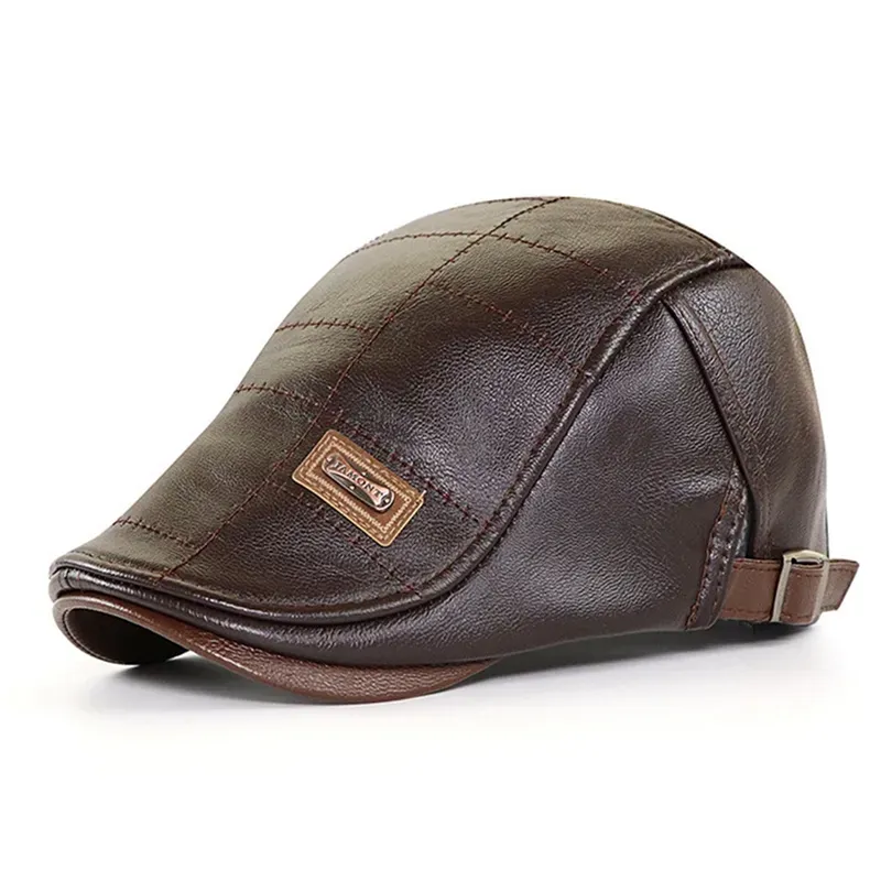 Béret Homme en Cuir - Élegant – Image 8