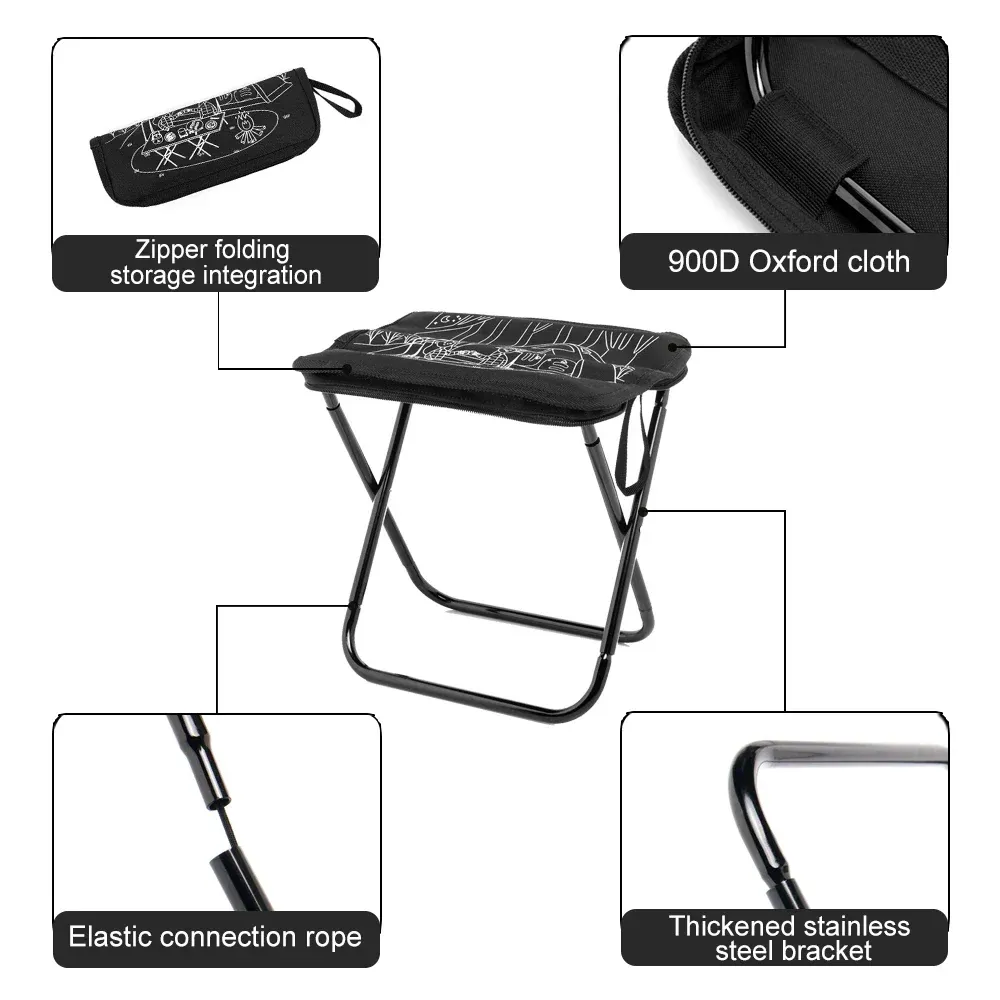 Tabouret pliant de camping WIDESEA ultra-portable – Image 4