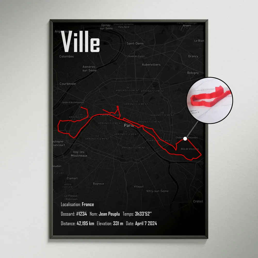 Affiche 3D du circuit de votre épreuve