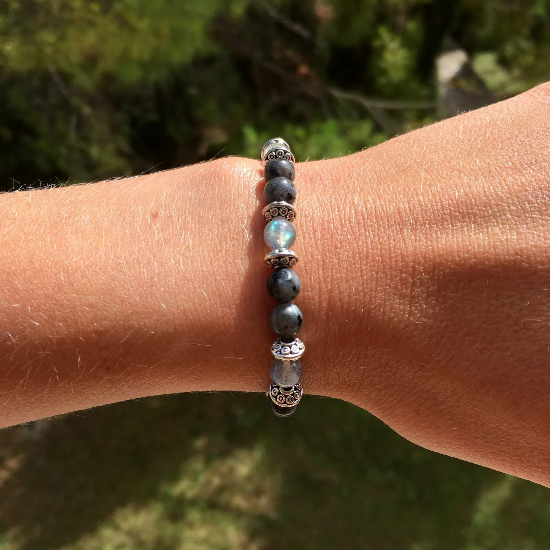 Bracelet « Protection » Larvikite et Labradorite - 6 mm – Image 2