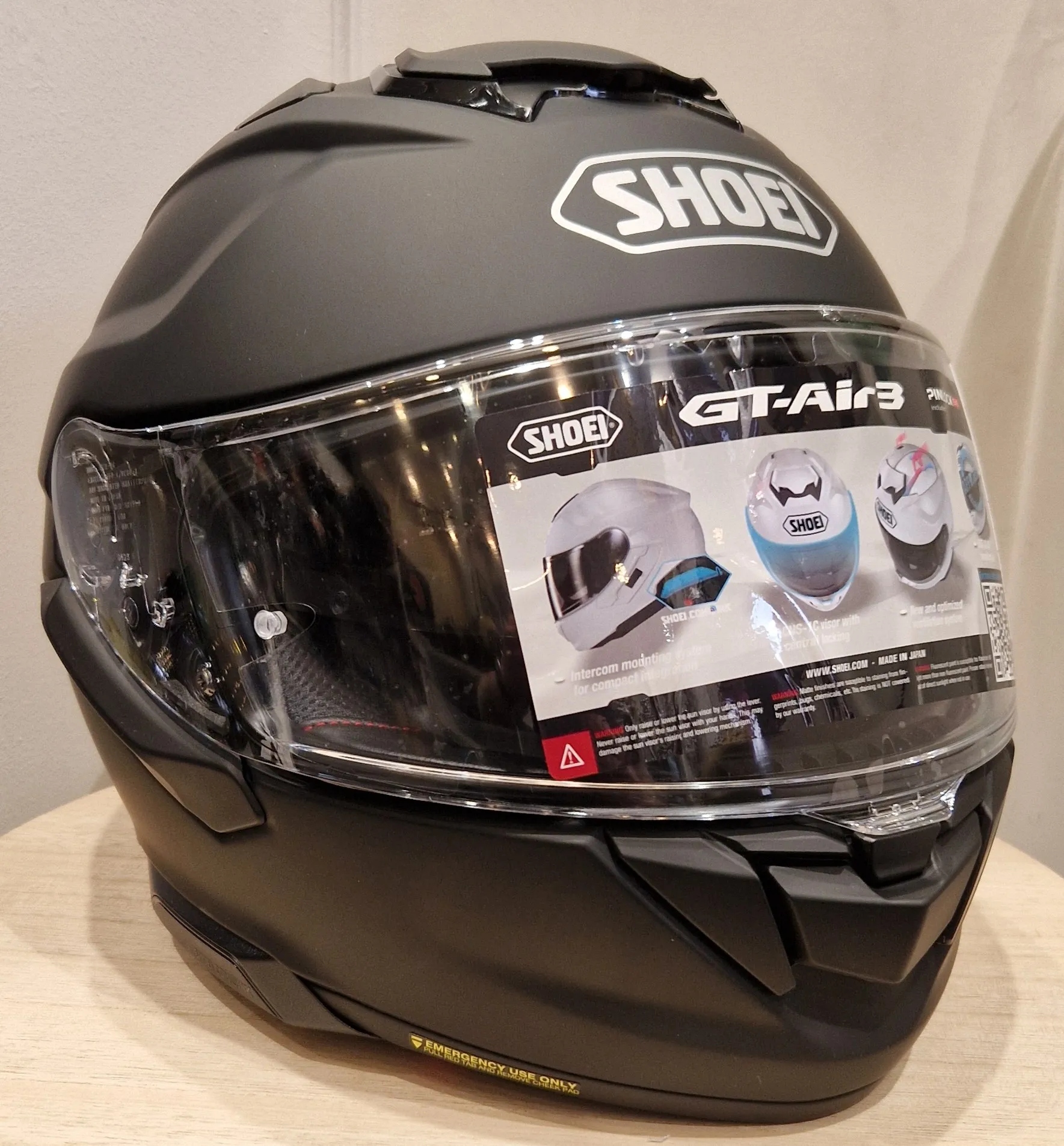 Casque SHOEI GT-AIR 3 Matt black – Image 3
