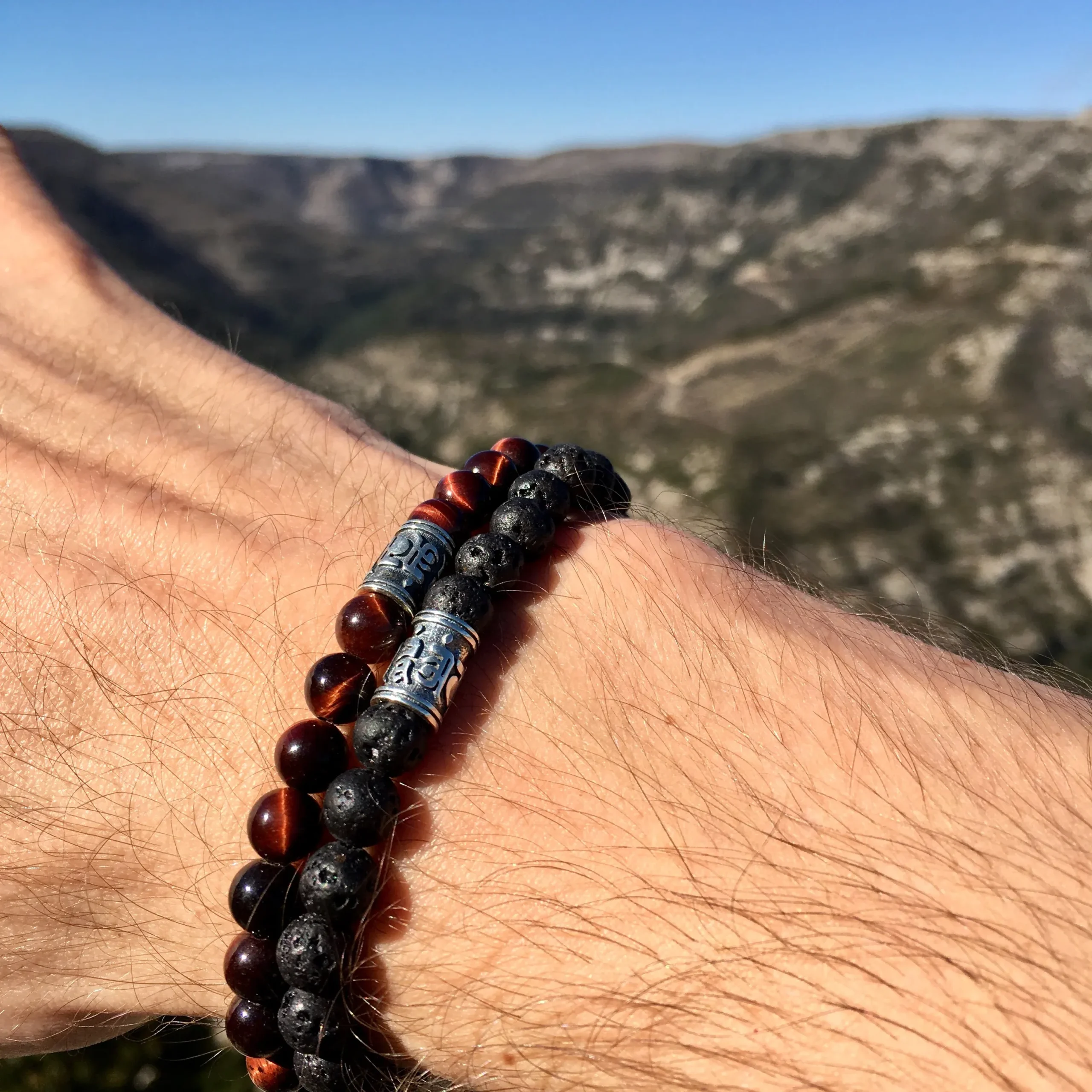 Bracelet Bouddhiste « Motivation » Oeil de Taureau - Argent 925 - 6 mm – Image 2